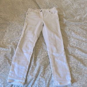 White crew cuts girls jeans
